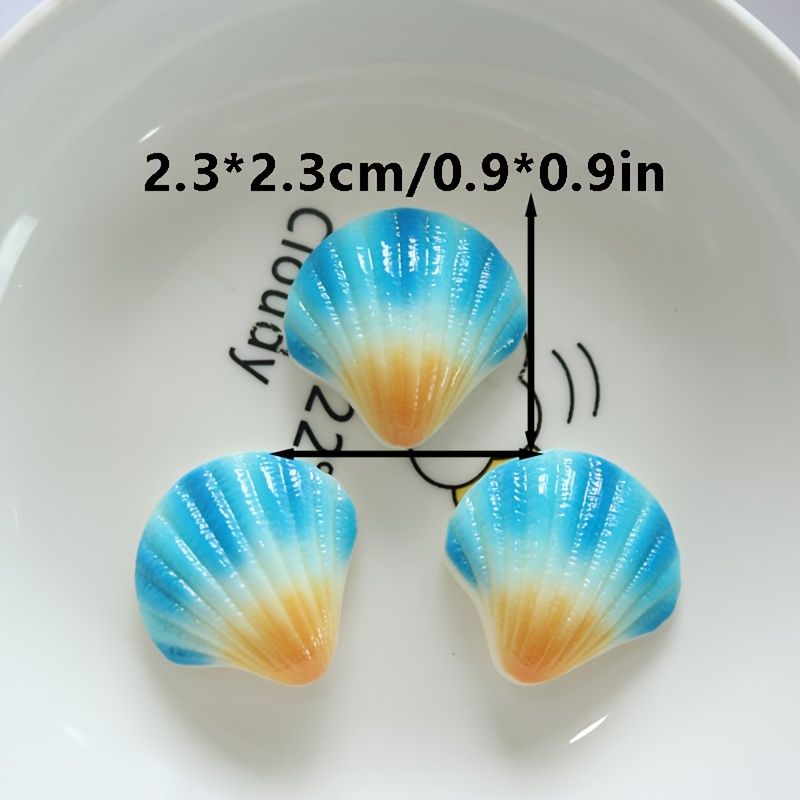 Marine Aquarium Japan - 10個入り 23x23mm レジン製海洋生物DIYアクセサリー、ミニ風景素材、装飾パッチ、水槽飾り、スマホケースクラフトキット