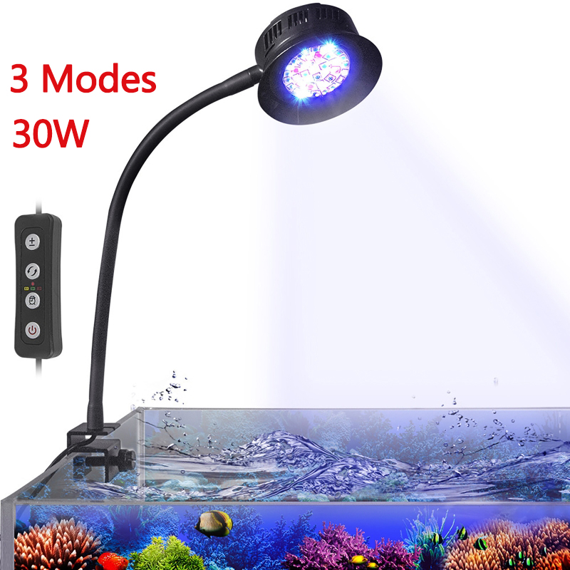 Aquarium Marine Fishes - 水槽用LEDリーフライト 海水魚水槽ライト 30W 調光可能照明 マリンタイマー付き海水ライト 水槽水草ライト