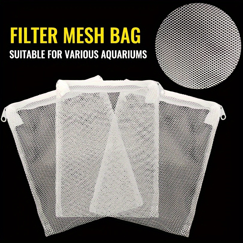Marine Aquarium Filter Media - 水族館用再利用可能なジッパーフィルターメディアバッグ - 活性炭およびプロテインスキマー用のファインメッシュ水槽フィルターバッグ