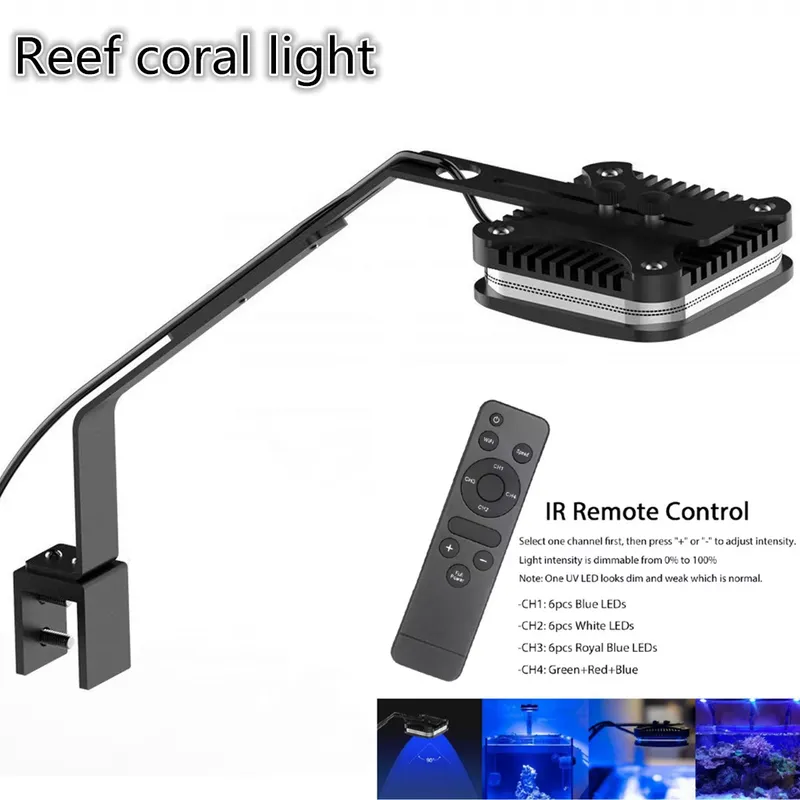 30W LED水槽ライト 海水魚水槽用 フルスペクトル調光可 - Marine Aquarium Hours のレビューと価格