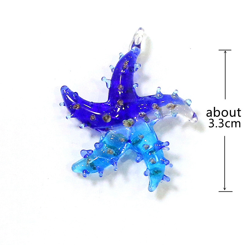 ミニガラスヒトデペンダント カラフル可愛い 手工芸製作 DI - Aquarium Marine Fishes のレビューと価格