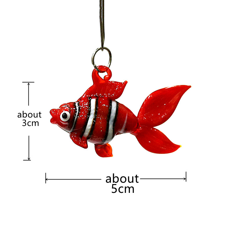 カラフルなミニチュアガラスの魚のペンダントがかわいい海洋動物 - Marine Aquarium Europe のレビューと価格