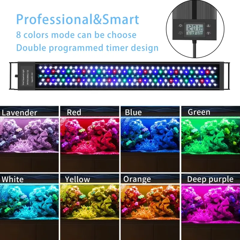 30cm 12インチ水槽用LED WRGBマリンライト、魚タ - Marine Aquarium Hours のレビューと価格
