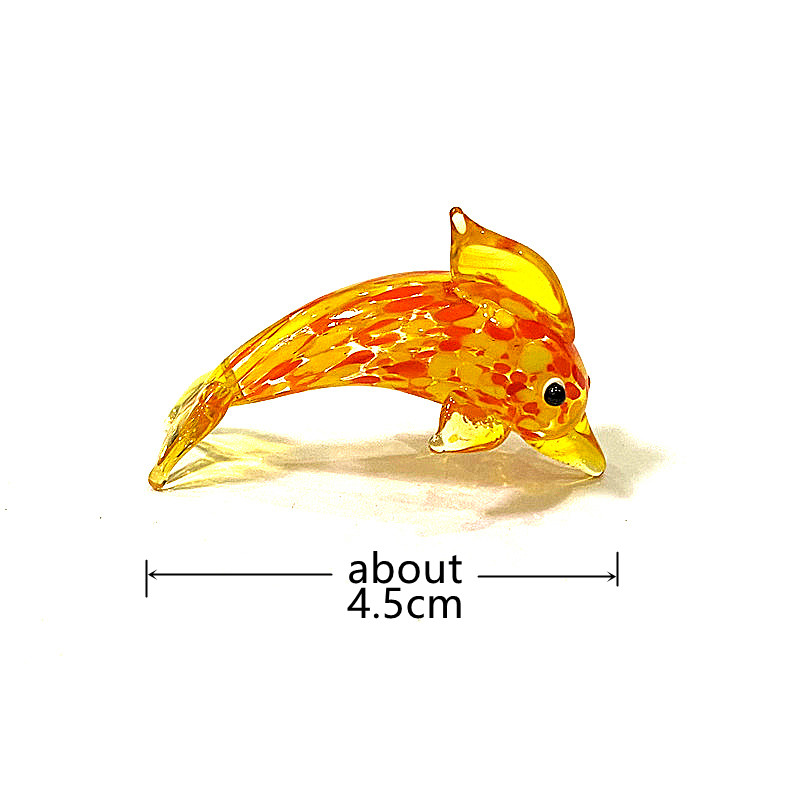 手作りミニガラスイルカの置物 カラフルで可愛い海洋動物の小さ - Marine Aquarium Europe のレビューと価格