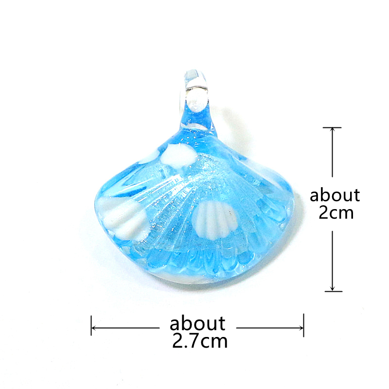 カラフルなミニ貝殻チャームガラスペンダントかわいい海洋生物の - Marine Aquarium Europe のレビューと価格