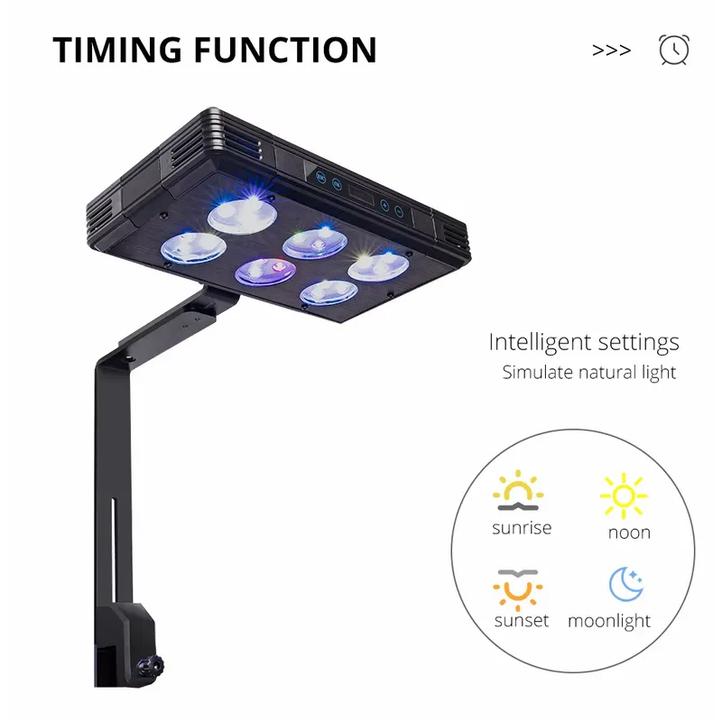 海洋水槽ライト A075 タッチ式完全インテリジェントLED - Marine Aquarium Hours のレビューと価格