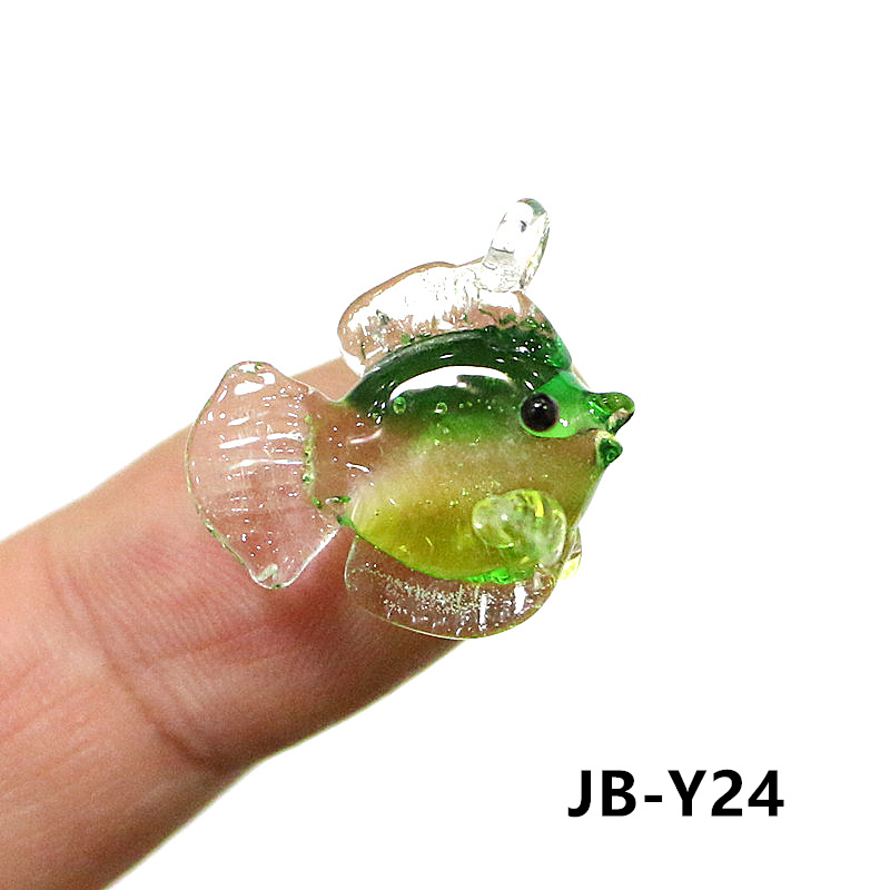 カラフルなミニの熱帯魚ガラス2点が魅力的な海洋動物のペンダン - Marine Aquarium Japan のレビューと価格