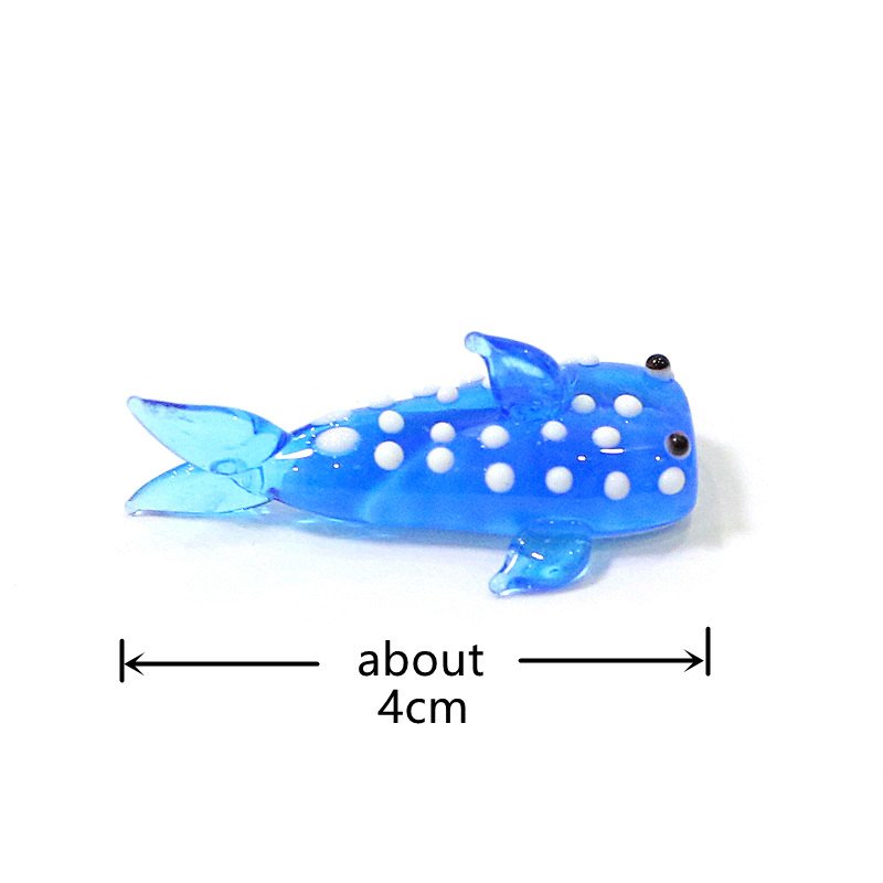 ミニチュアガラス製サメの置物、かわいい海洋動物の像、家のテー - Marine Aquarium Japan のレビューと価格